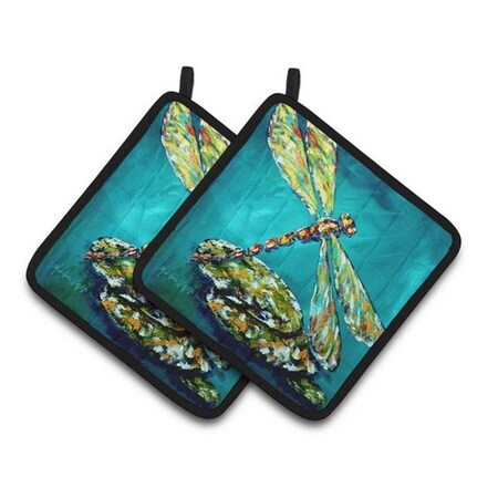 Carolines Treasures Carolines Treasures MW1144PTHD Insect - Dragonfly Matin Pair of Pot Holders; 7.5 x 3 x 7.5 in. MW1144PTHD